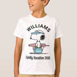 Camiseta Cacahuetes   Snoopy Beach Walk Family Vacaciones