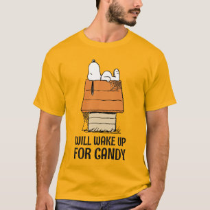 Camiseta Cacahuetes   Snoopy Despertará Por Candy