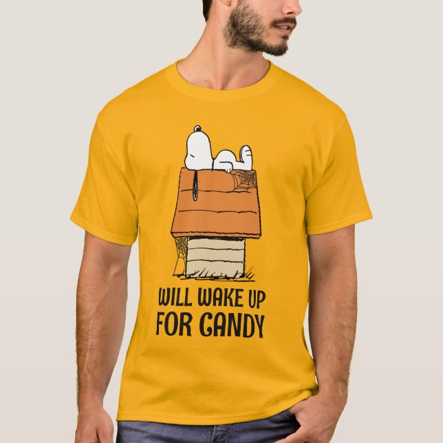 Camiseta Cacahuetes | Snoopy Despertará Por Candy (Anverso)