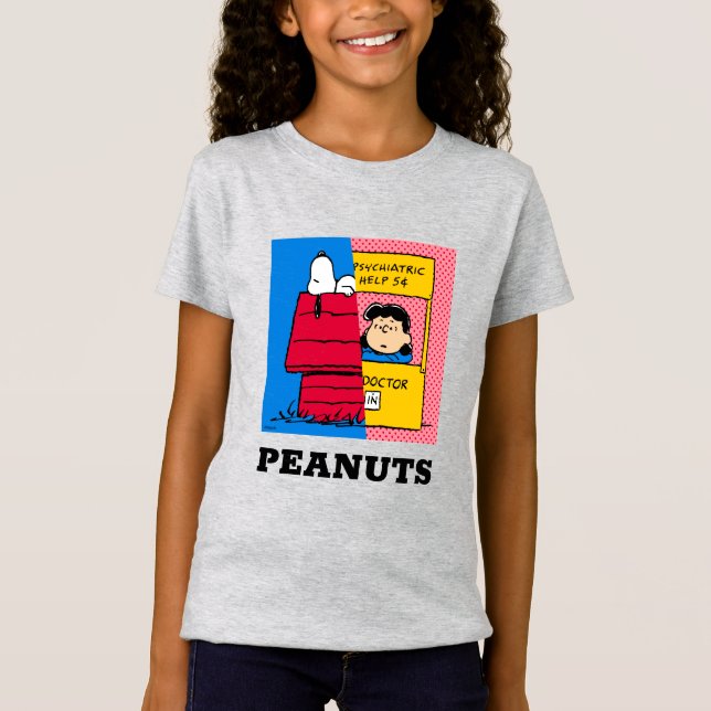 Camiseta Cacahuetes | Snoopy & Lucy Half & Half (Anverso)