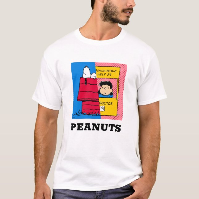 Camiseta Cacahuetes | Snoopy & Lucy Half & Half (Anverso)