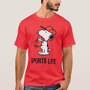Camiseta Cacahuetes   Snoopy Making the Catch