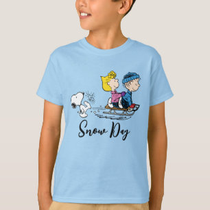 Camiseta Cacahuetes Snoopy, Sally & Linus Sled Riding