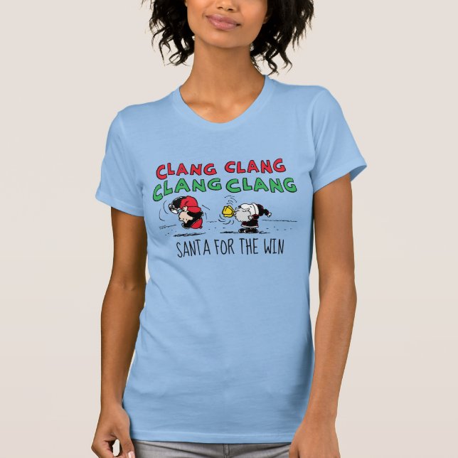 Camiseta Cacahuetes | Snoopy Santa Claus y Lucy (Anverso)