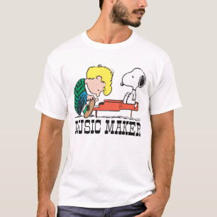 Camiseta Cacahuetes   Snoopy & Schroeder en el piano