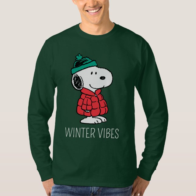 Camiseta Cacahuetes | Snoopy Winter Coat & Gorra (Anverso)