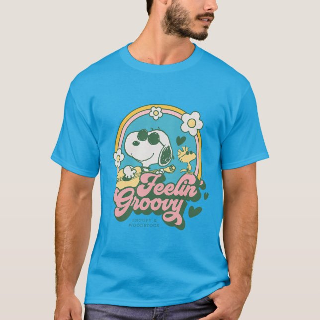 Camiseta Cacahuetes | Snoopy & Woodstock Feelin' Groovy (Anverso)