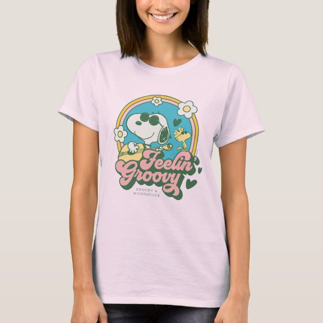 Camiseta Cacahuetes | Snoopy & Woodstock Feelin' Groovy (Anverso)