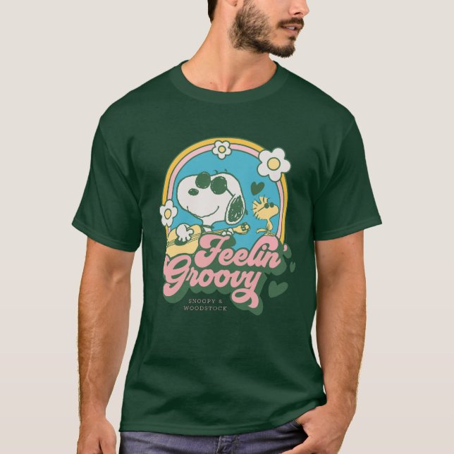 Camiseta Cacahuetes | Snoopy & Woodstock Feelin' Groovy (Anverso)