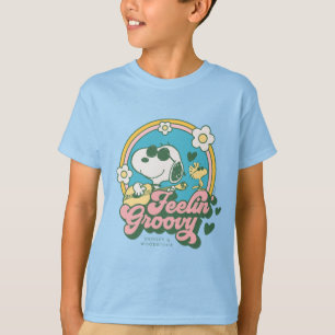 Camiseta Cacahuetes   Snoopy & Woodstock Feelin' Groovy