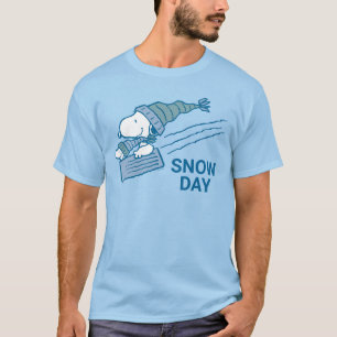 Camiseta Cacahuetes   Snoopy & Woodstock Sledding