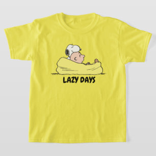 Camiseta Cacahuetes Snoopy y Charlie Brown en la silla Ba