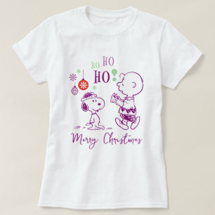Camiseta Cacahuetes Snoopy y Charlie Brown Ho Ho Ho