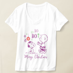 Camiseta Cacahuetes   Snoopy y Charlie Brown Ho Ho Ho Ho