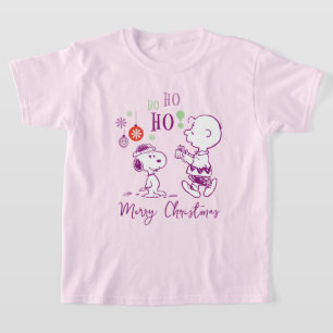 Camiseta Cacahuetes   Snoopy y Charlie Brown Ho Ho Ho Ho