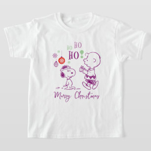 Camiseta Cacahuetes Snoopy y Charlie Brown Ho Ho Ho Ho