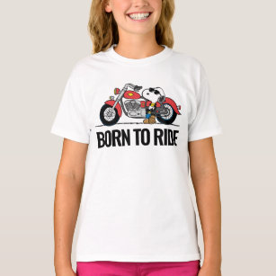 Camiseta Cacahuetes   Snoopy y su motocicleta