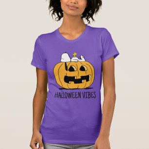 Camiseta Cacahuetes Snoopy y Woodstock Jack-O-Lantern
