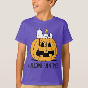 Camiseta Cacahuetes  Snoopy y Woodstock Jack-O-Lantern