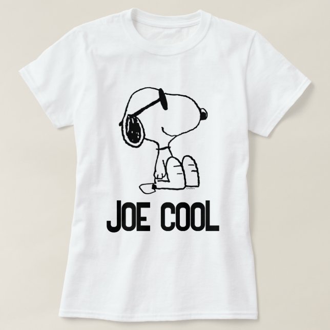 Camiseta Cacahuetes | Sonrisa de gafas de sol Snoopy (Diseño del anverso)