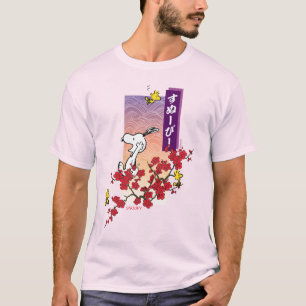 Camiseta Cacahuetes   Sucursal Snoopy & Woodstock Cherry Bl