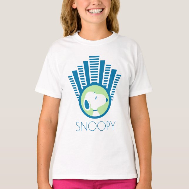 Camiseta Cacahuetes | Sueños de Deco Azul Snoopy (Anverso)
