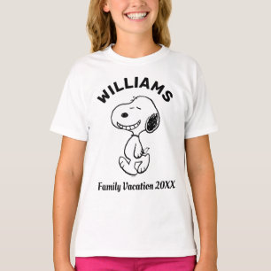 Camiseta Cacahuetes Vacaciones familiares de Snoopy