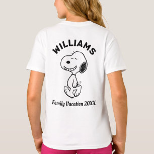 Camiseta Cacahuetes Vacaciones familiares de Snoopy