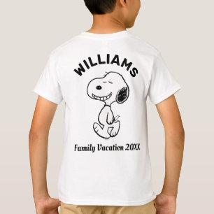 Camiseta Cacahuetes Vacaciones familiares de Snoopy