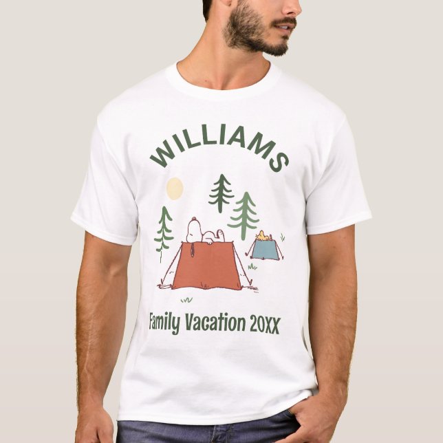 Camiseta Cacahuetes | Vacaciones familiares en camping (Anverso)