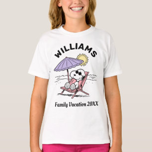 Camiseta Cacahuetes   Vacaciones Snoopy Beach Family