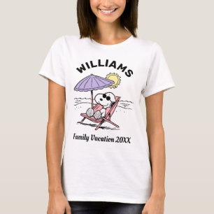Camiseta Cacahuetes Vacaciones Snoopy Beach Family