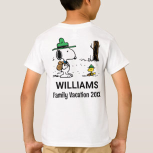 Camiseta Cacahuetes   Vacaciones Snoopy & Woodstock Family