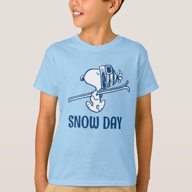 Camiseta Cacahuetes | Viaje en Ski Snoopy (Anverso)
