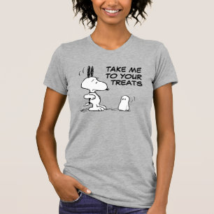 Camiseta Cacahuetes   Woodstock Scares Snoopy
