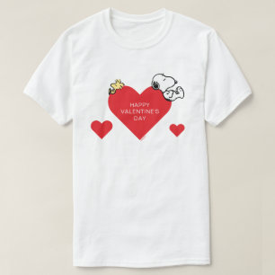 Camiseta Cacahuetes Woodstock y Snoopy Valentine