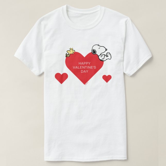 Camiseta Cacahuetes | Woodstock y Snoopy Valentine (Diseño del anverso)