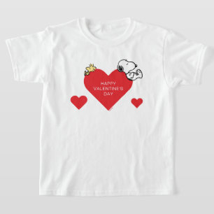 Camiseta Cacahuetes   Woodstock y Snoopy Valentine
