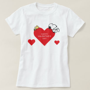 Camiseta Cacahuetes   Woodstock y Snoopy Valentine