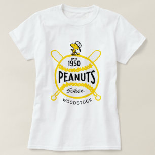 Camiseta Cacahuetes   WoodstockPeanuts Baseball Desde 1950