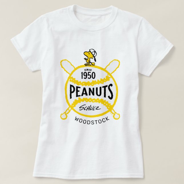 Camiseta Cacahuetes | WoodstockPeanuts Baseball Desde 1950 (Diseño del anverso)