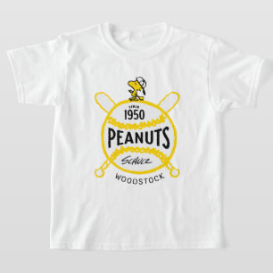 Camiseta Cacahuetes   WoodstockPeanuts Baseball Desde 1950