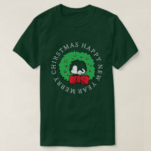 Camiseta Cacahuetes   Wreath de Navidades Snoopy