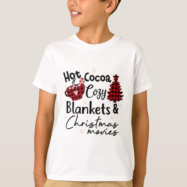 Camiseta Cacao Caliente Mantas Navidades Películas Búfalo P (Anverso)
