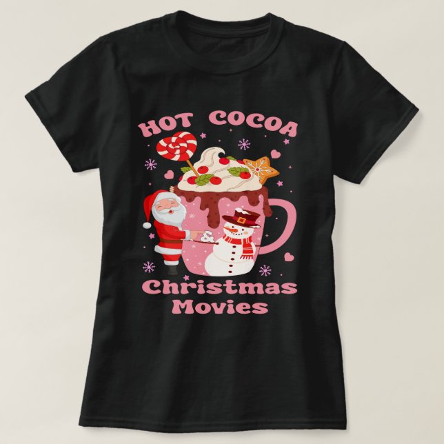 Camiseta Cacao Caliente Y Películas De Navidades (Diseño del anverso)