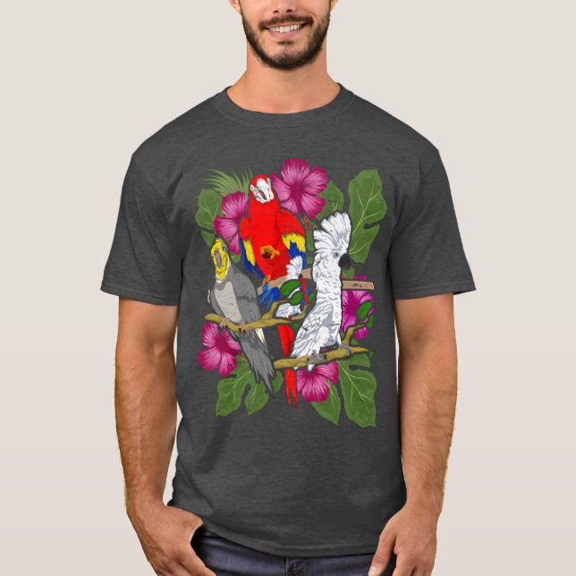 Camiseta Cacatoo cacatia flor don loro (Anverso)
