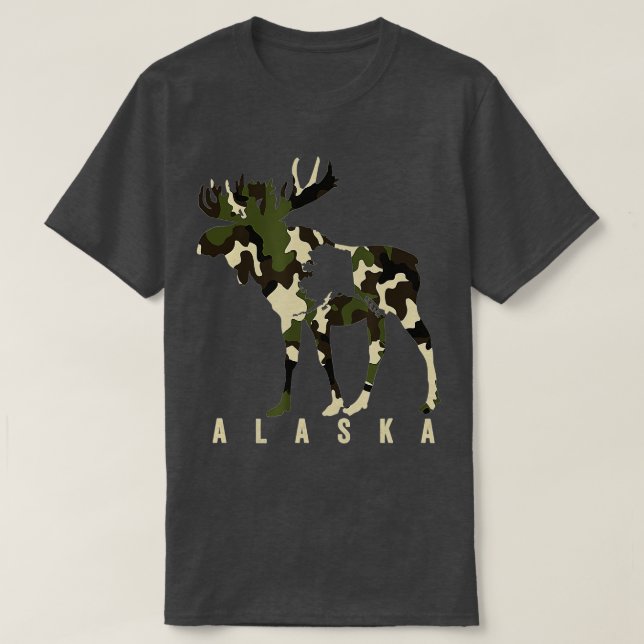 Camiseta Cacería de alaska Moose (Diseño del anverso)