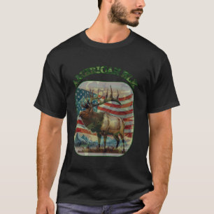 Camiseta Cacería de alces de bandera Camuflaje de caza Esta