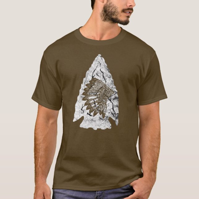 Camiseta Cacería de alforjas en pluma nativa norteamericana (Anverso)