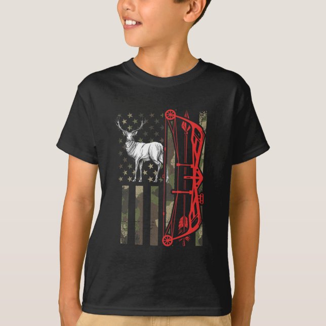 Camiseta Cacería de arco del cazador de venados (Anverso)